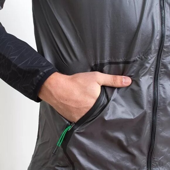 Nike Black Silver OREGON DUCKS Velocity Fly Jacket Men's Large Used - Picture 13 of 14